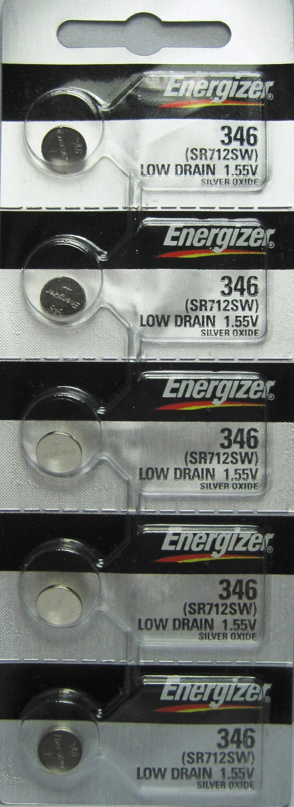 5 Energizer Silver Oxide SR712SW SR712W SR712 1.55V Battery
