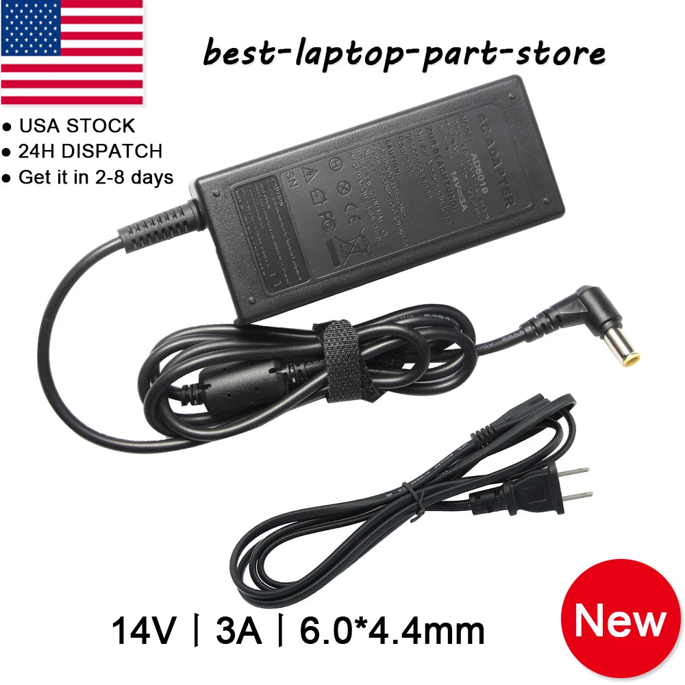 14V 3A AC Adapter Charger for Samsung SyncMaster S27F352FHN 173B LCD Monitor