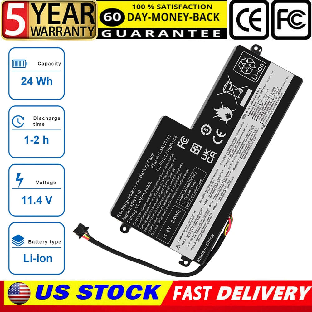 battery For Lenovo ThinkPad T440 T450 T450S T460 X240 X250 X260 45N1773