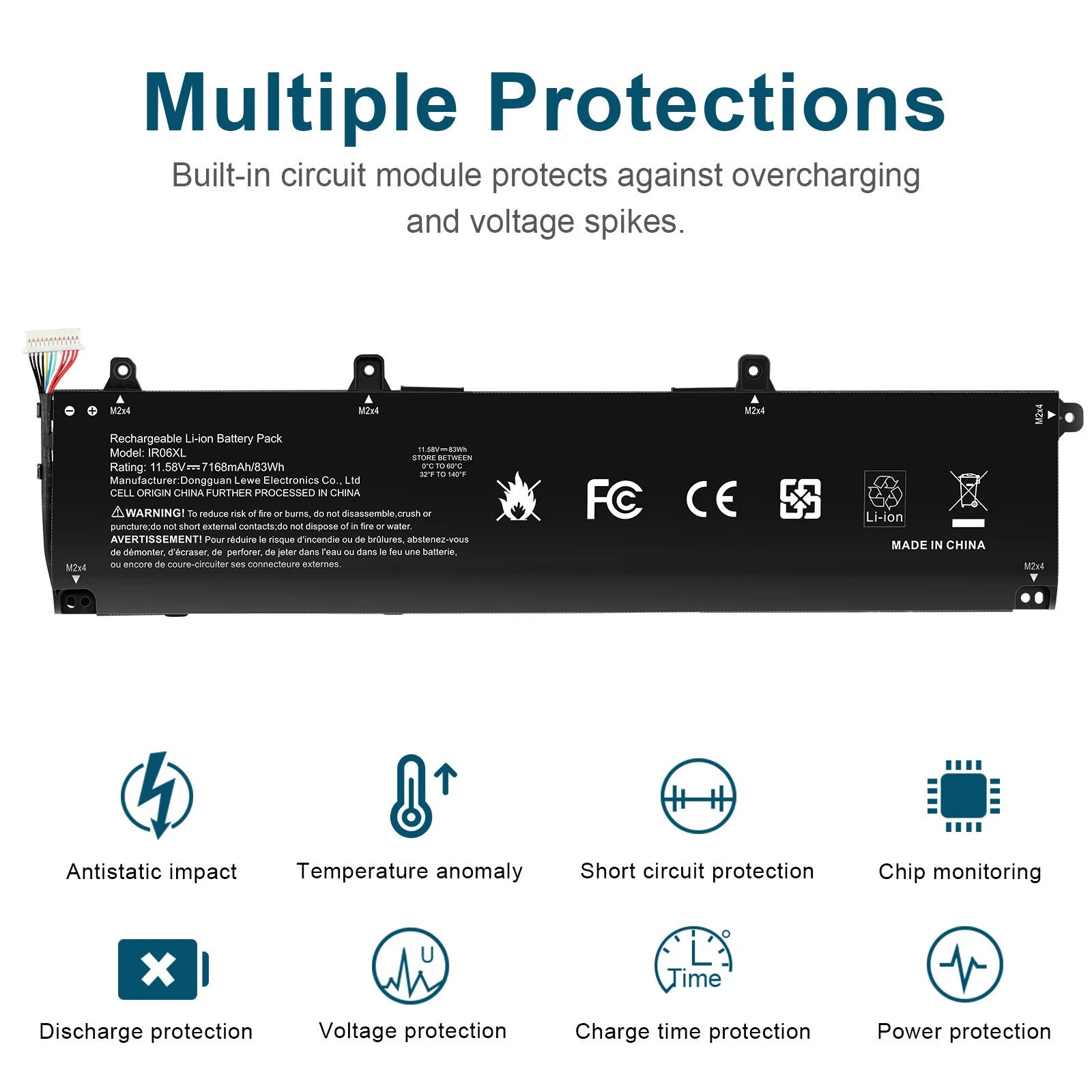 New IR06XL batetry For HP ZBook Power G7 1J3Y6EA 1J3Q8EA 2C9N7EA series