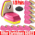1-20 Pairs For 3M 60923 Organic Gas Replacement Respirator Cartridge/Filter new