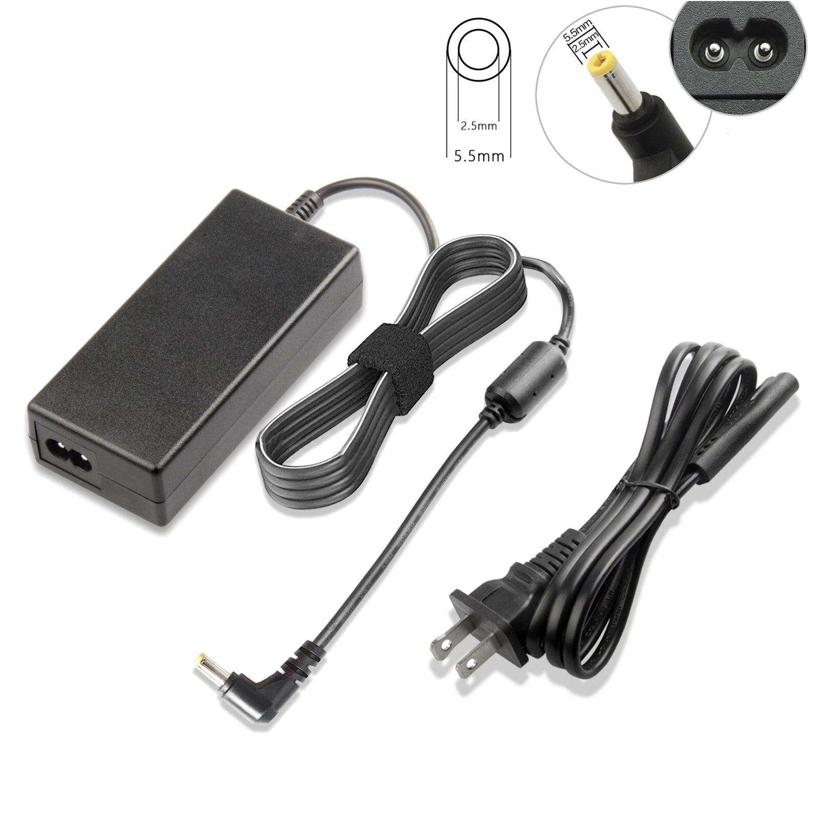 5.5*2.5mm Laptop Charger Power Supply Adapter for Toshiba Satellite Gateway 19V