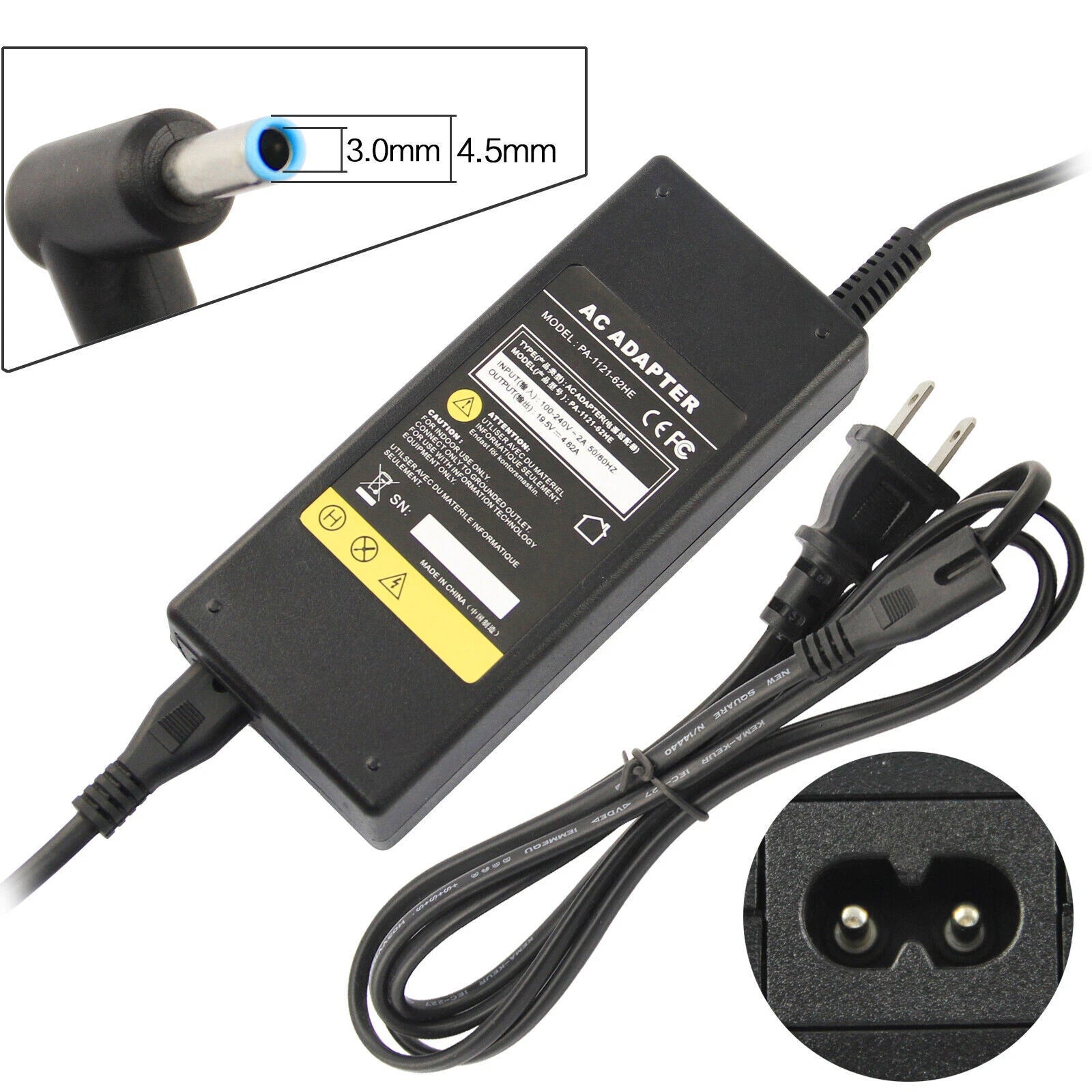 90W Laptop Charger 19.5V 4.62A Adapter Power Supply for HP 240 255-G7 G6 G5 G4