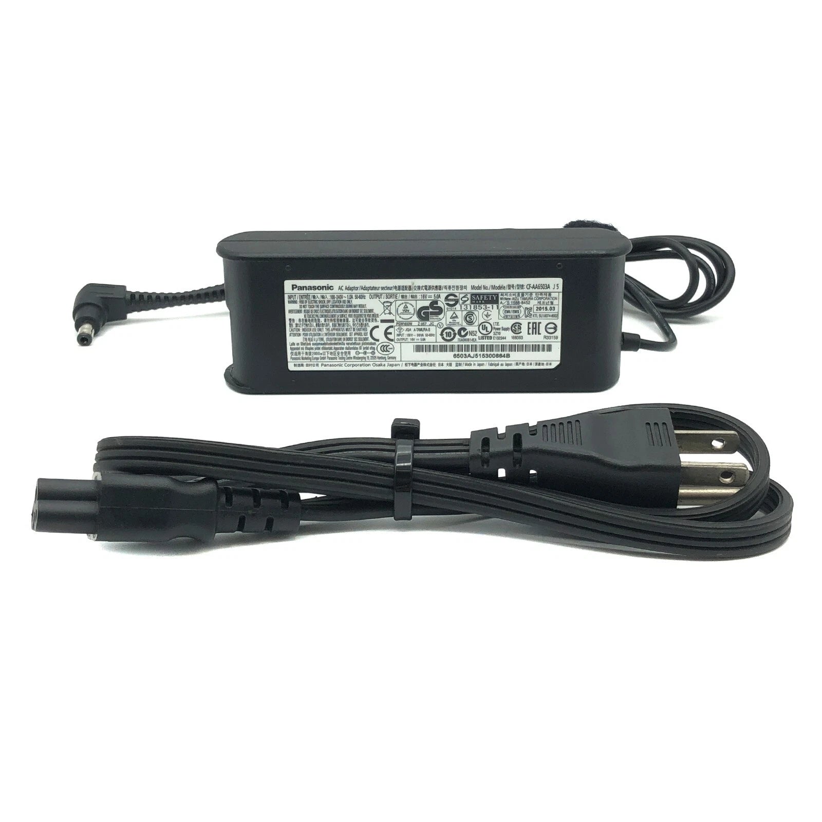 NEW Original Panasonic CF-AA6503A J5 AC/DC Power Supply Adapter 16V 5A 80W w/PC