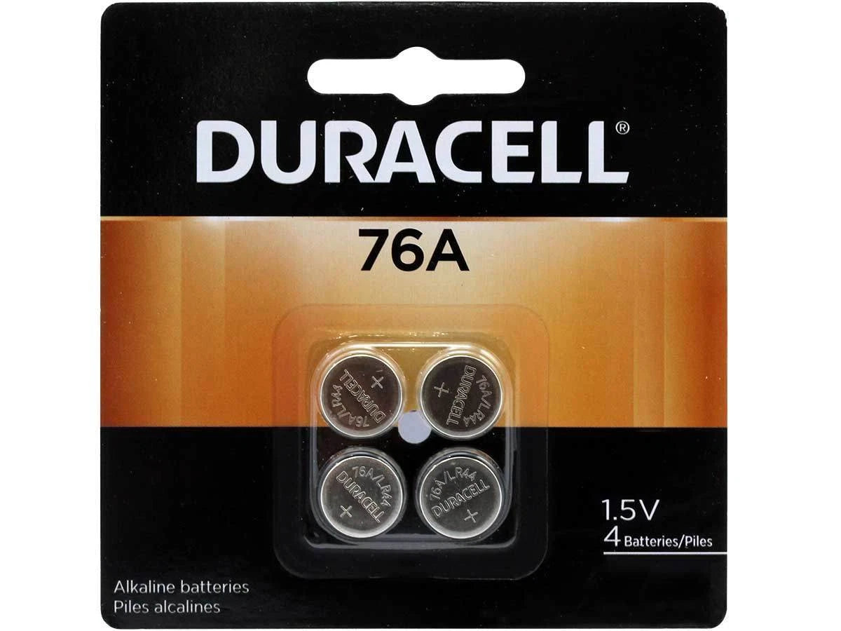 8 (2x4) Pack Duracell 76A LR44 Alkaline Batteries Exp. 2022