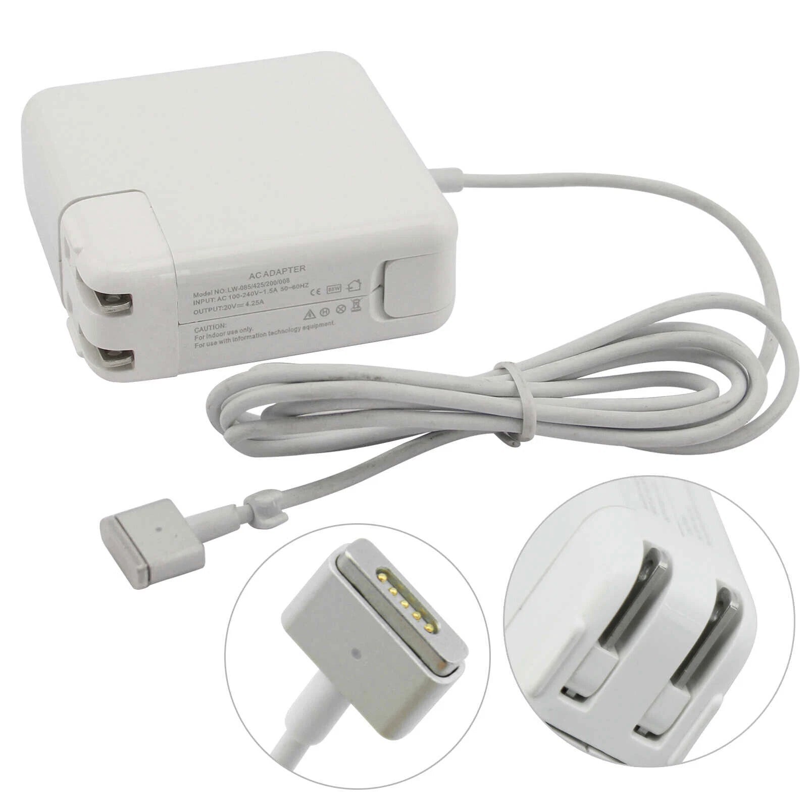 85W Mag 2 T-Tip Adapter Charger For Apple MacBook Pro A1424 RETINA 15" 2012-2015