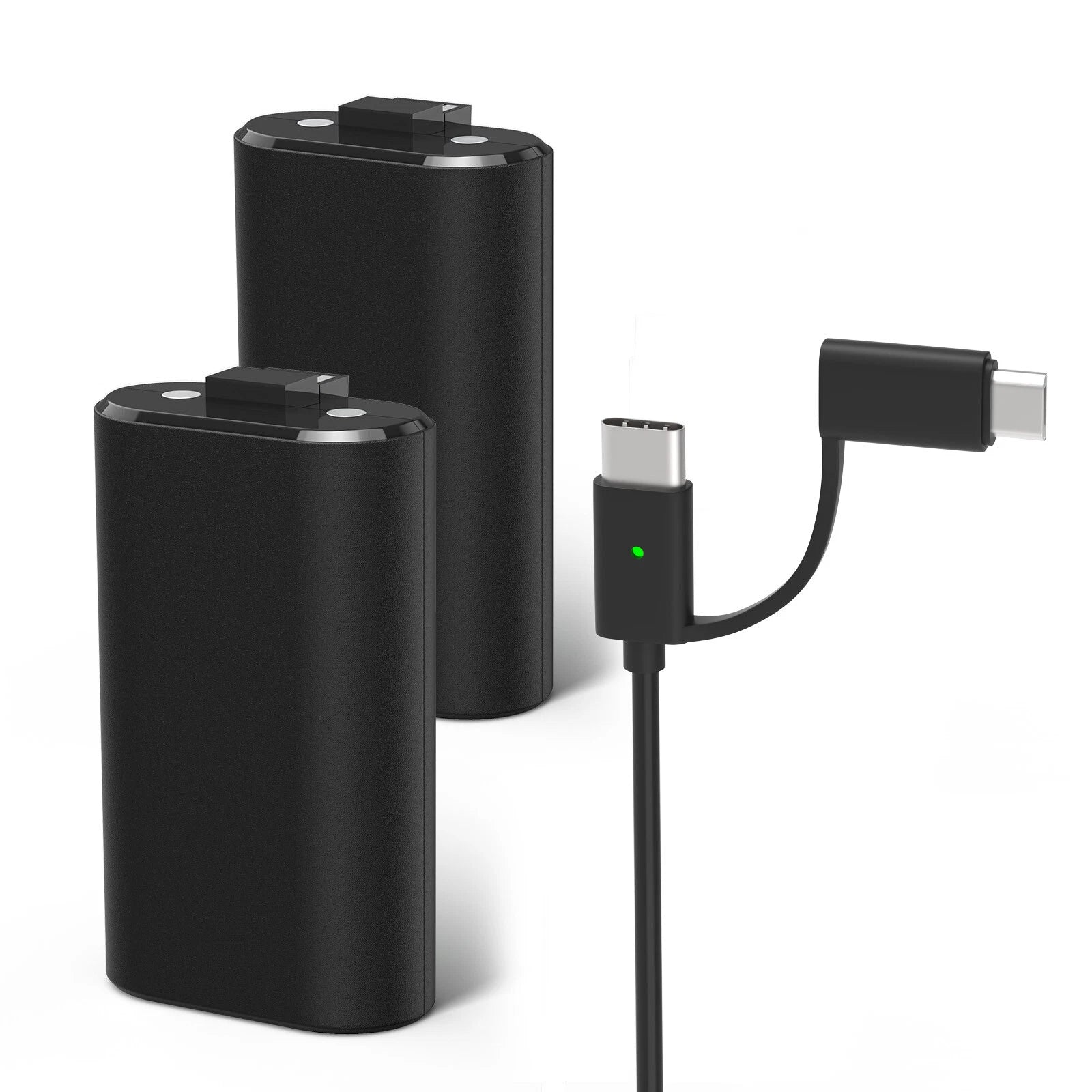 2*Rechargeable Battery Pack For Xbox Series X/S/Xbox One S/X/E+Charging Cable
