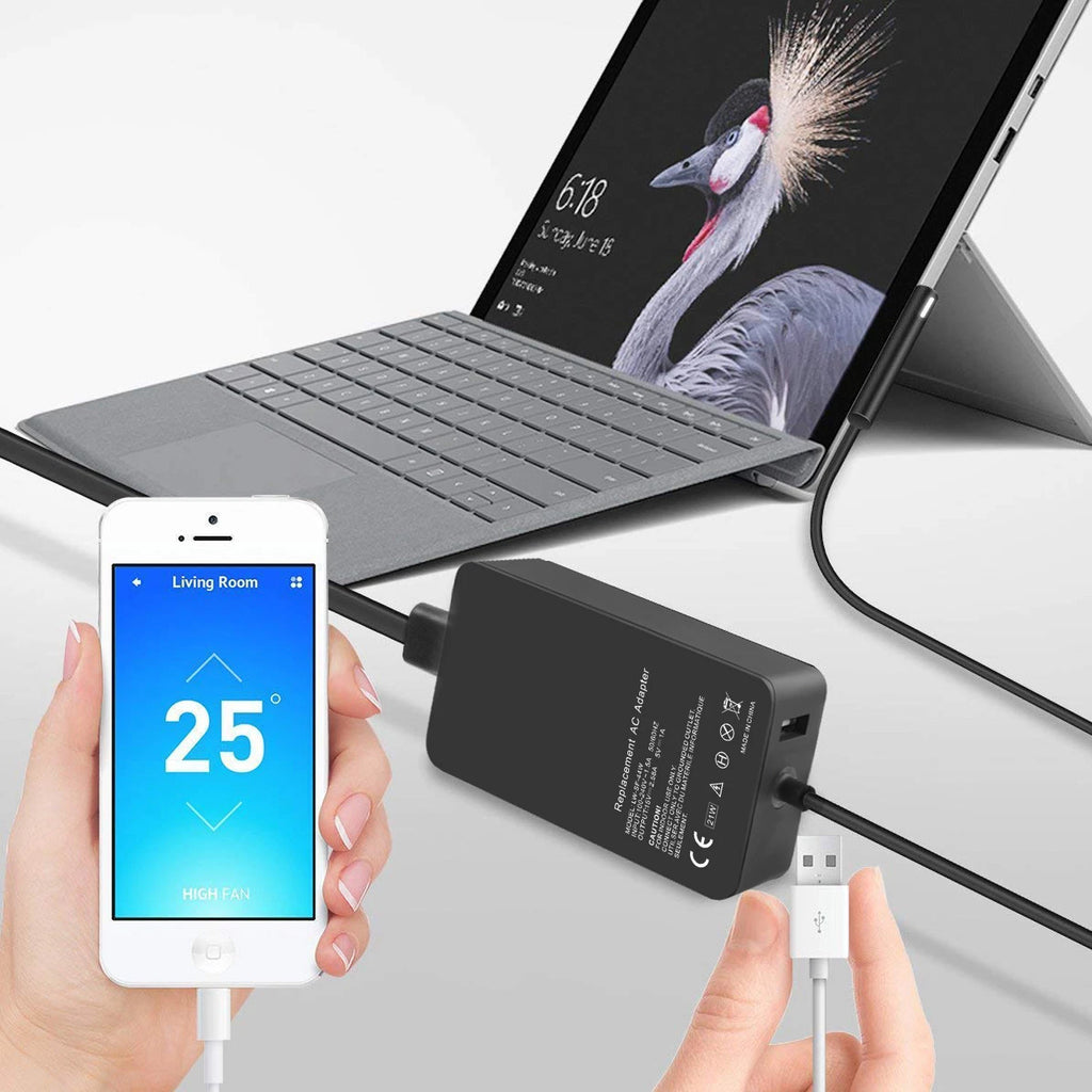 44W AC Adapter Charger For Microsoft Surface Pro 4 5 1800 1769