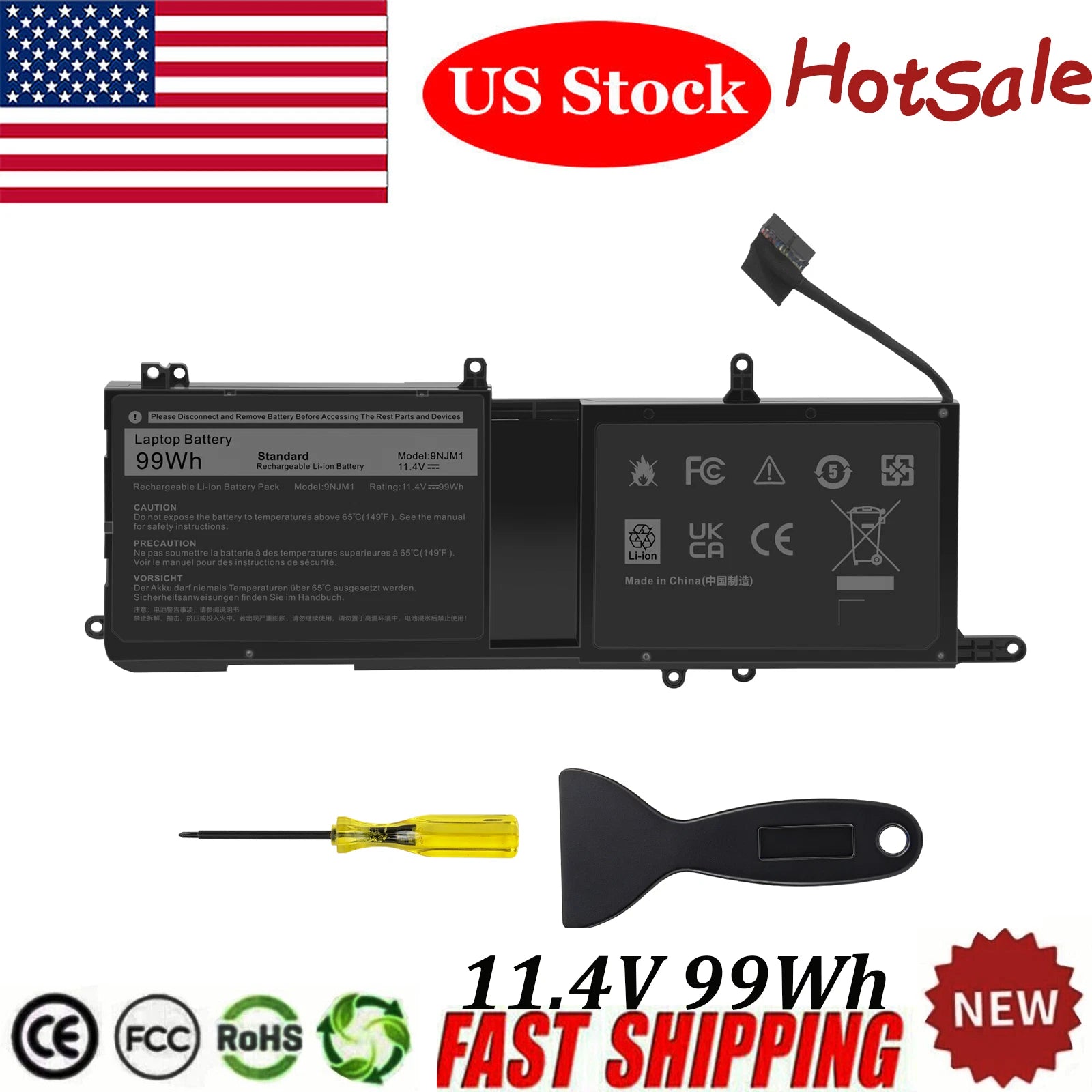 44T2R 68Wh Battery For Dell Alienware 15 17 R3 R4 R5 HF25D 546FF 9NJM1 MG2YH