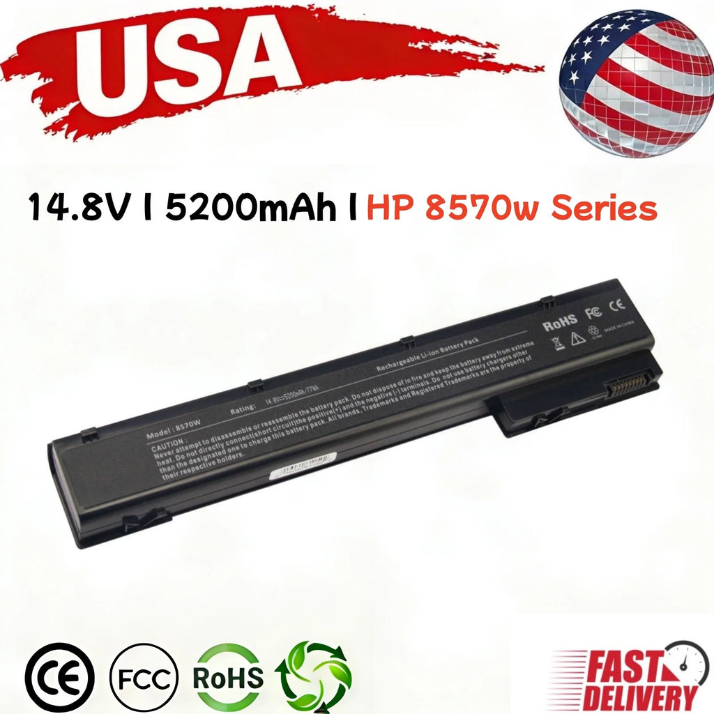 Replacement For HP Elitebook 8560W 8570W 8760W 8770W Series VH08 VH08XL Battery