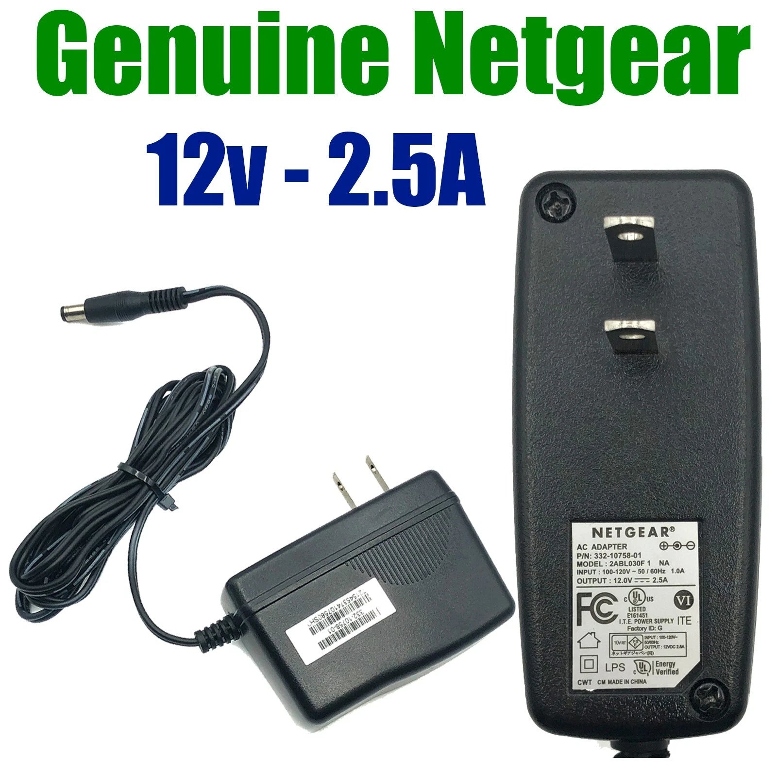 NEW Genuine Netgear 12V AC Power Adapter for Netgear Nighthawk AX6 AX5400 Router