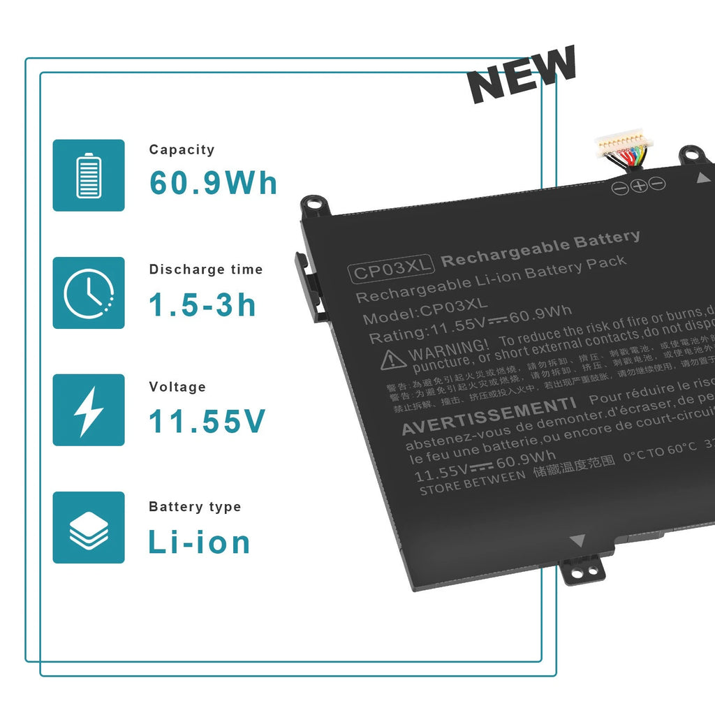 CP03XL Battery for HP Spectre x360 13-ae000 13-ae011dx 13-ae012dx 13-ae014dx