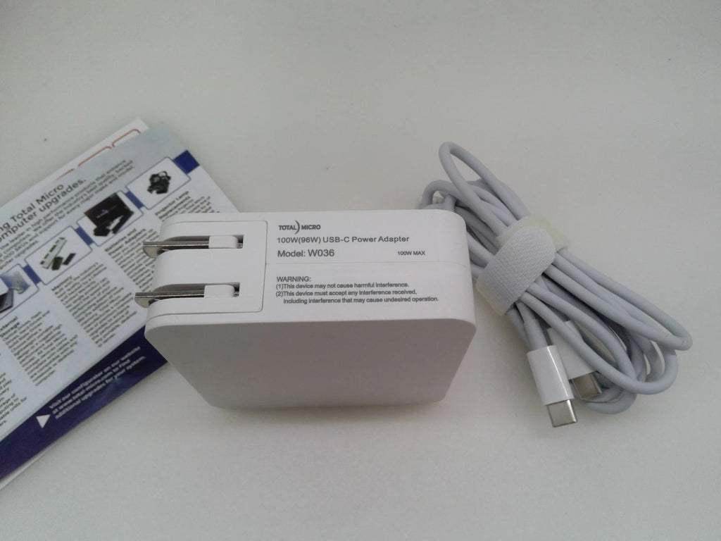 New Total Micro W036 100W(96W) USB-C Power Adapter MX0J2AM/A-TM