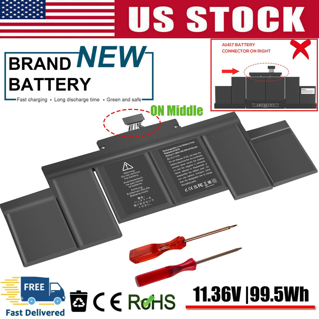 ?LOT A1618 Battery For MacBook Pro 15 inch Retina A1398 Late 2013 Mid 2014 2015