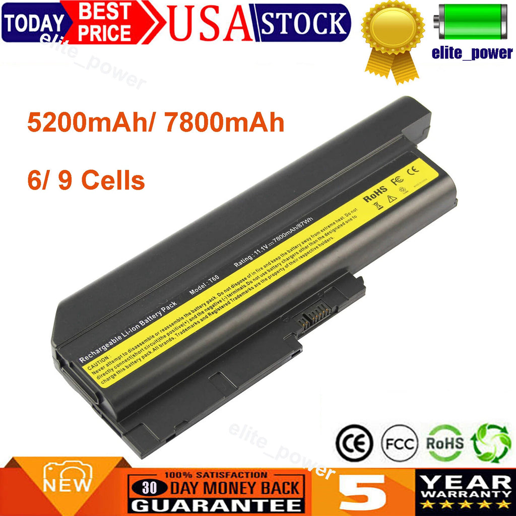 T60 Battery for IBM Lenovo Thinkpad T60p T61 R60 R61 R61e R61i SL300 R500 Laptop