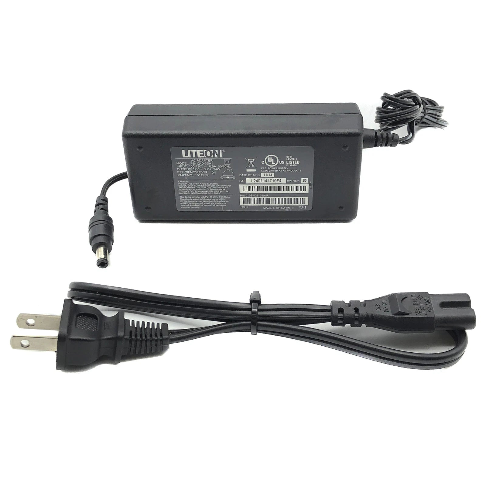 NEW Genuine Liteon PB-1240-6SA1 AC Adapter Charger 2103-40212401R 12V 2A