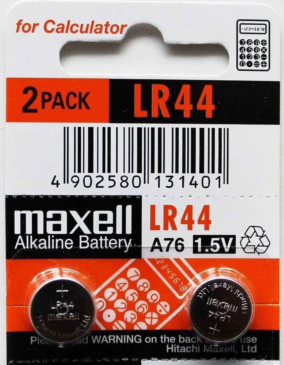 Maxell Batteries LR44 (A76&comma AG13) Alkaline Button Size Battery&comma On...