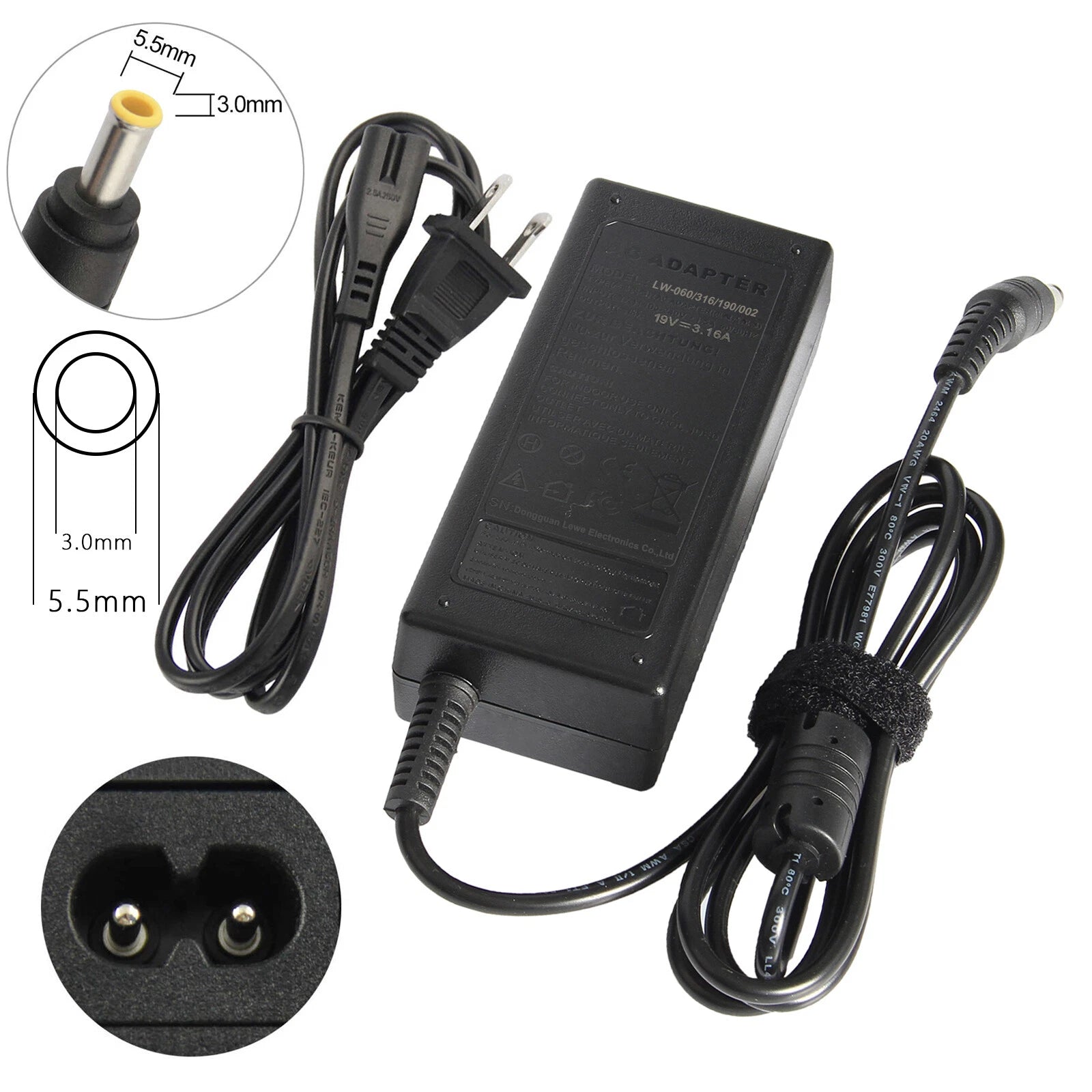 60W AC Adapter Charger For Samsung NP510R5E-A01UB NP510R5E-A02UB NP520U4C-A01UB