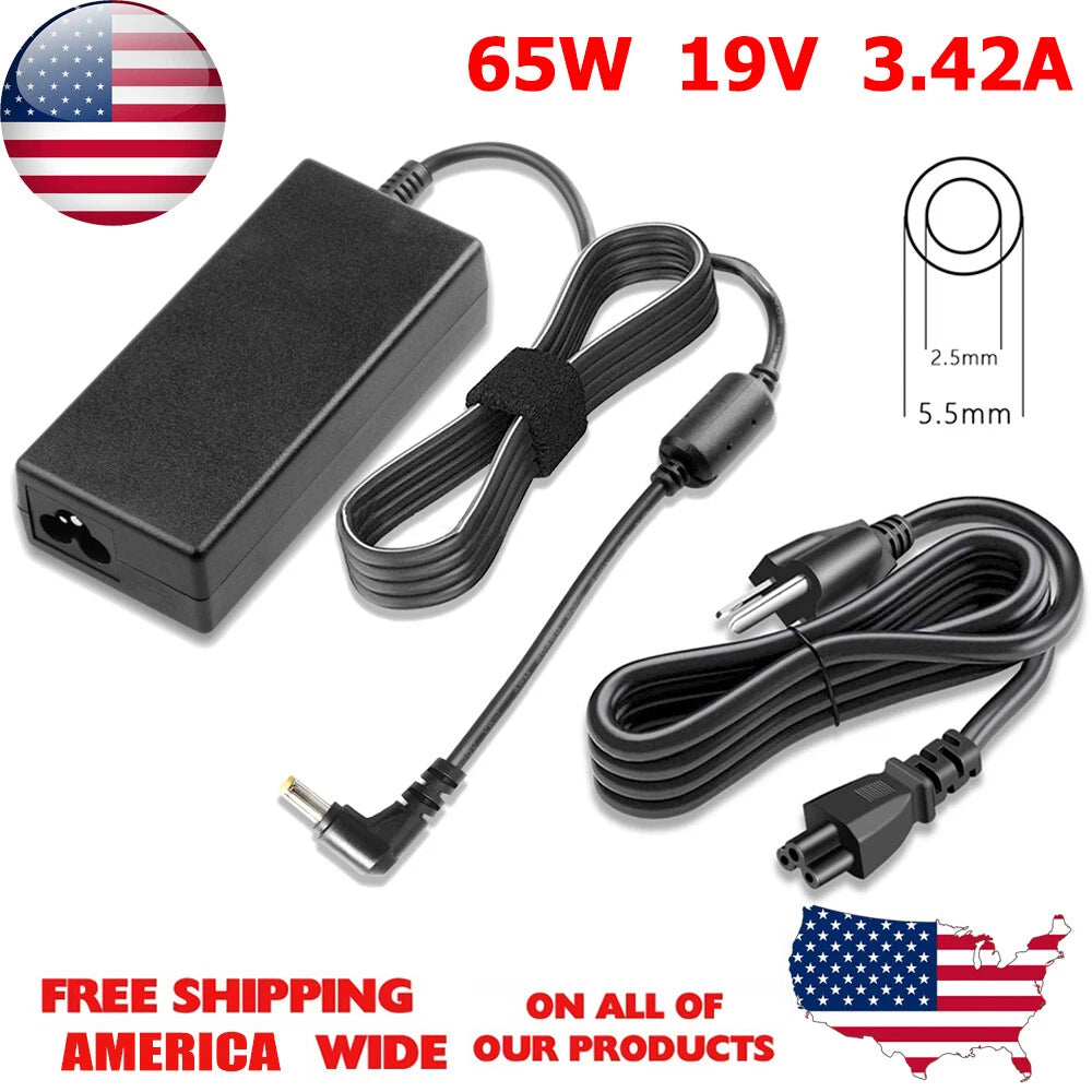65W 19V Charger AC Power Adapter Chicony A12-065N2A For Toshiba Satellite w/Cord