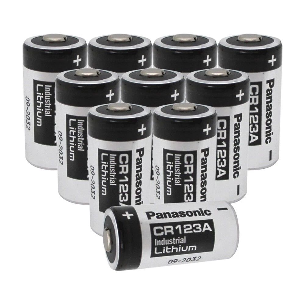 10 Fresh Panasonic Lithium CR123 CR123A 123 CR17345 Batteries EXP 12/2028