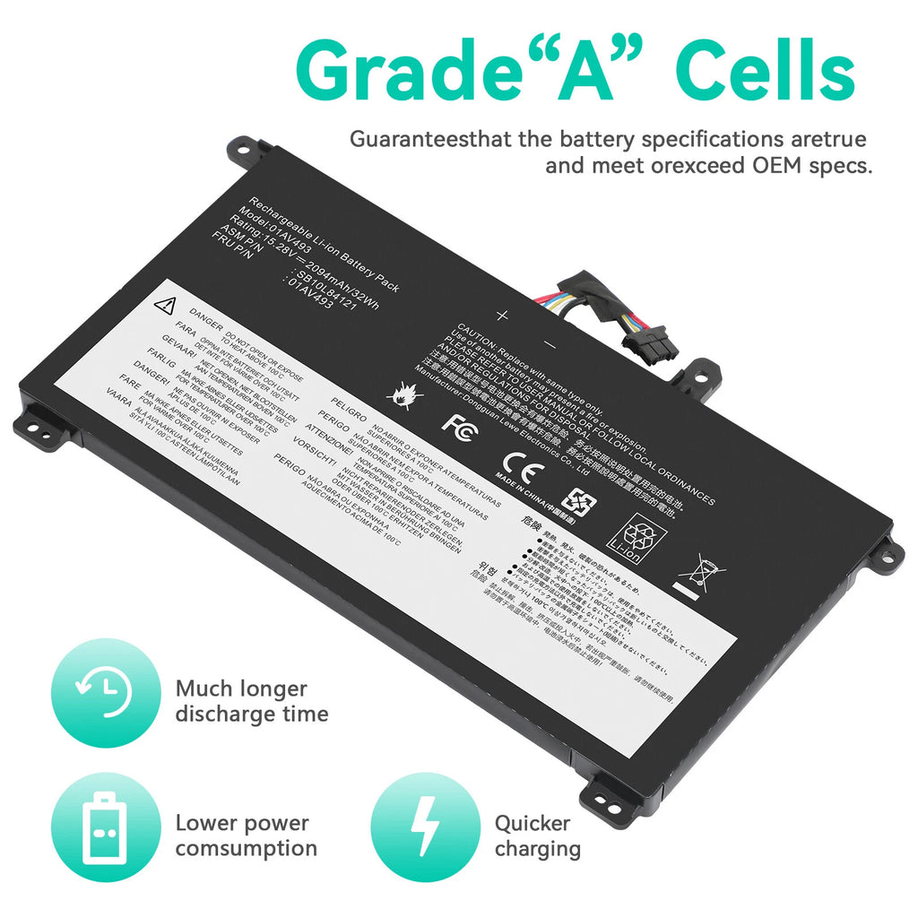 LOT 01AV493 00UR890 00UR891 Battery for Lenovo ThinkPad T570 T580 P51s P52s