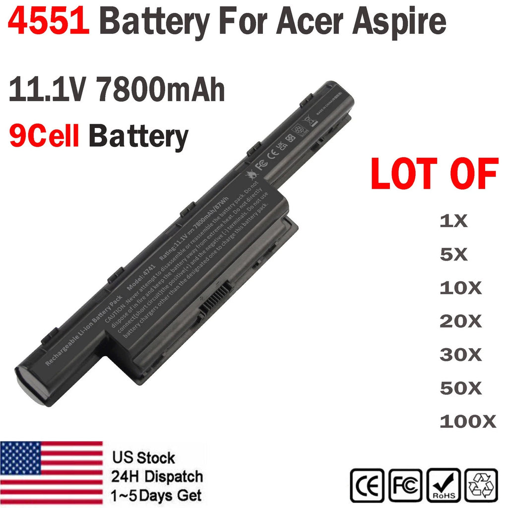 ??LOT 4551 Battery For Acer Aspire4000 4551G 4771G 4741 4771 5741 AS10D41 7800mA