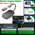 ??2in1 Wireless Apple Carplay Android Auto Adapter Box Plug&Play USB Dongle 2026