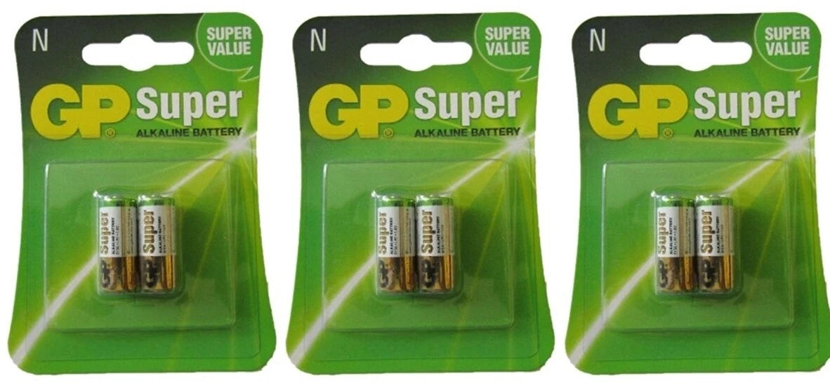 8 GP SUPER ALKALINE BATTERY SIZE N 4 BATTERIES E90 N LR1 MN9100 910A 4x2 Pack