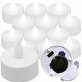 Qty 12 Battery Operated, Flickering WHITE LED Tealights Tea Lights Flameless