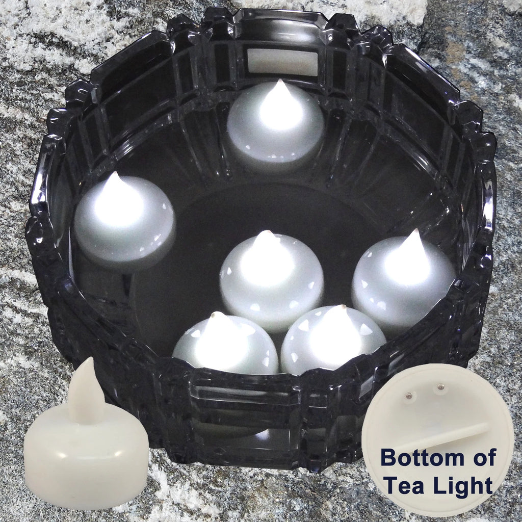 24 Flameless Floating LED tealight Candle Battery operated WHITE tea lights NEW
