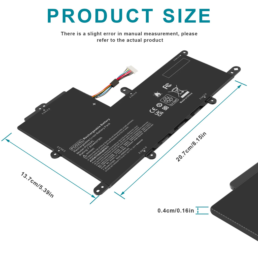 PO02XL Battery for HP Stream 11-R 11-R010NR 11-R015WN 11-R015WN 11-Y 11-Y010WM
