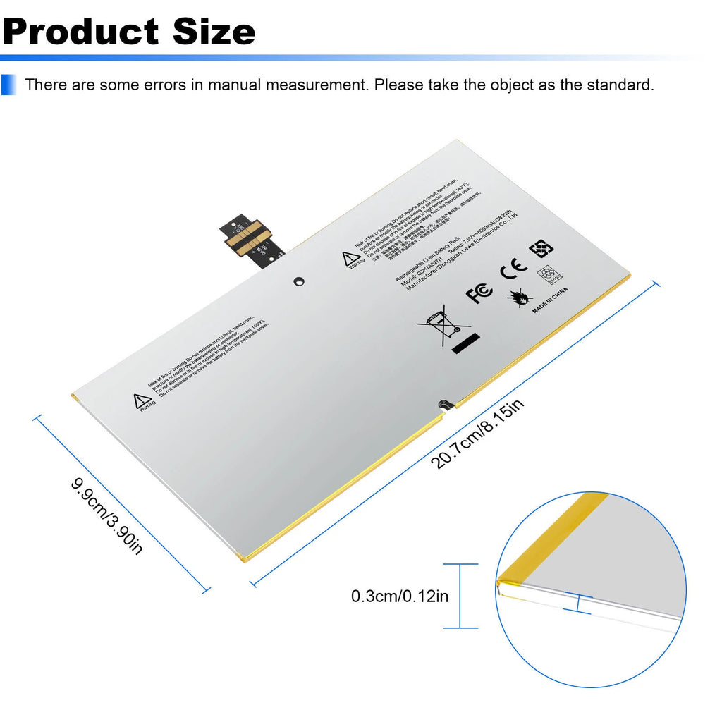 G3HTA027H DYNR01 Replacement Battery For Microsoft Surface Pro 4 1724 38.2Wh