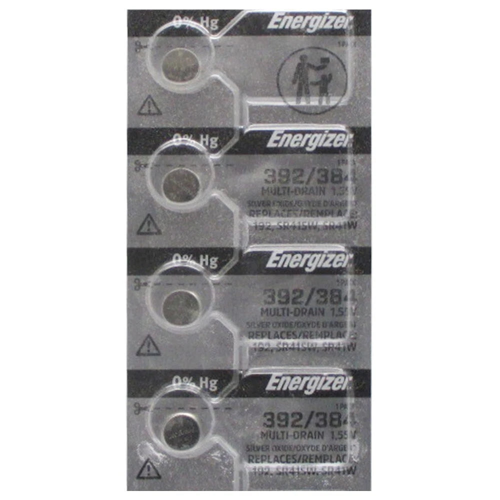 Energizer Battery 392 384 Button Cell Watch 1.55V 4 Pcs