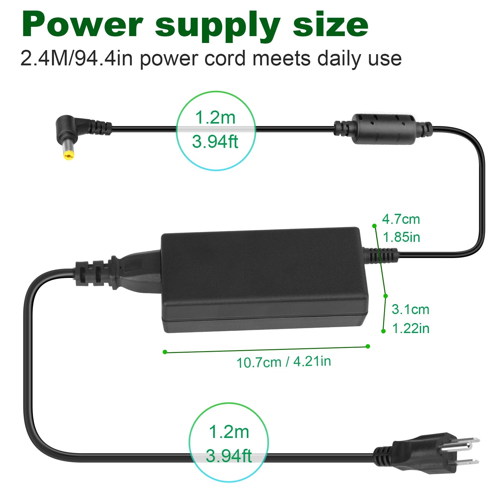 45W AC Adapter Charger for Acer Aspire One D257 D260 D270 532h 722 A110 AO532h