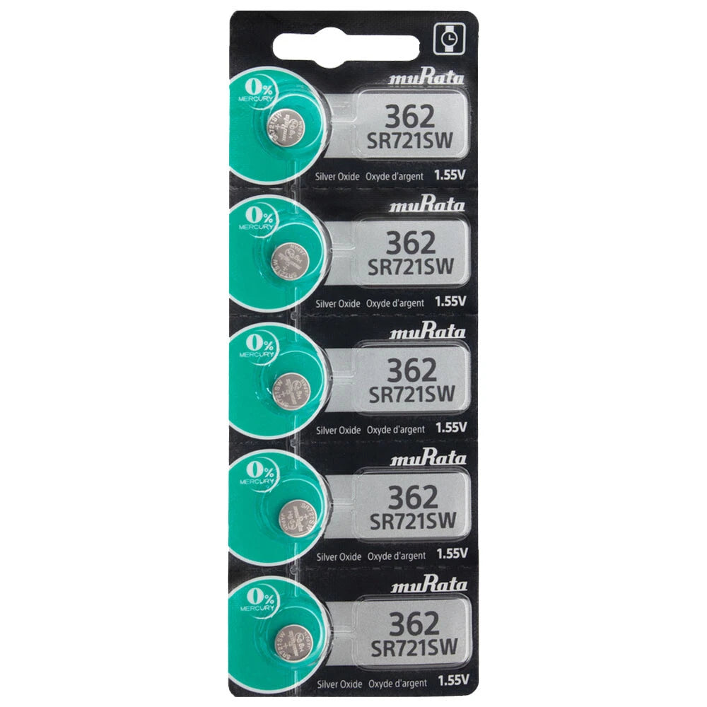 Button Cell Type 362 SR721W Battery Murata 5 Pcs - Replaces Sony
