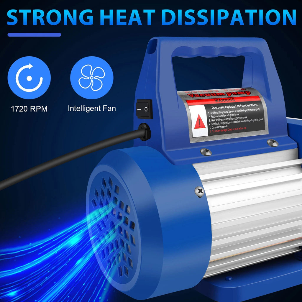 4 CFM 1/3 HP Single Stage Vacuum Pump 110V-120V AC Air Conditioner for HVAC US