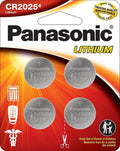 Panasonic CR2025 3.0 Volt Long Lasting Lithium Coin Cell Batteries in Child...