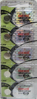 5 NEW MAXELL 373 SR916SW WATCH BATTERIES