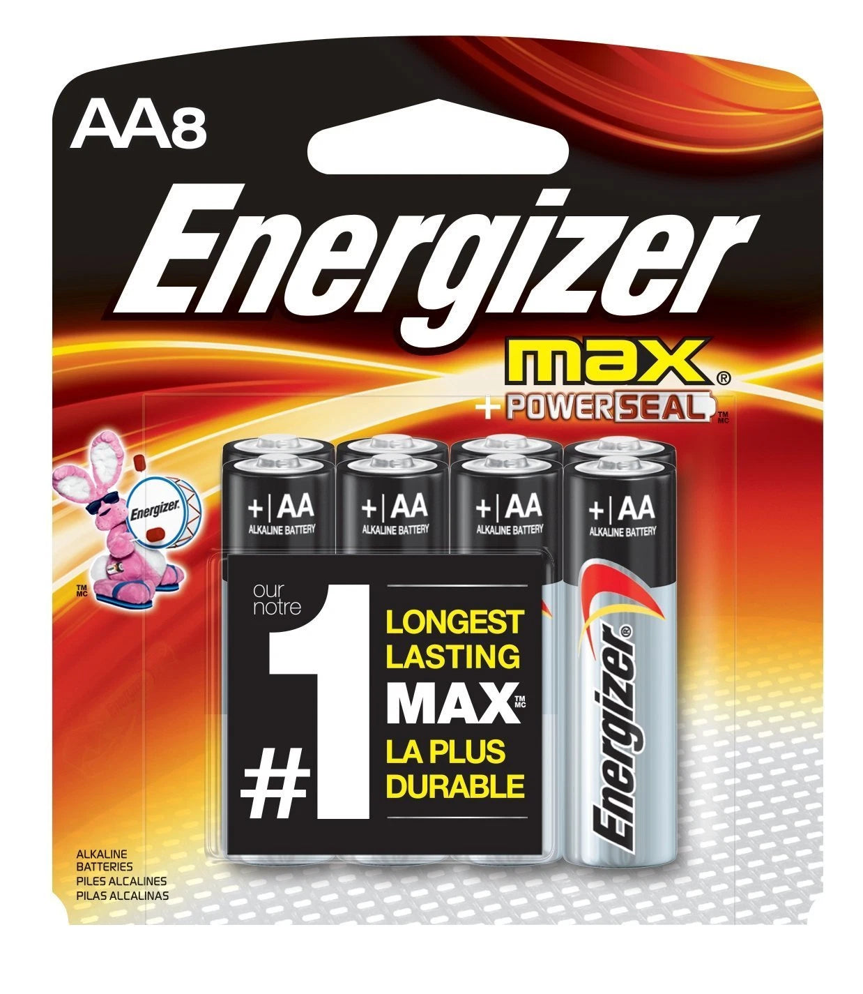 8 Energizer AA Max Alkaline Batteries 2027