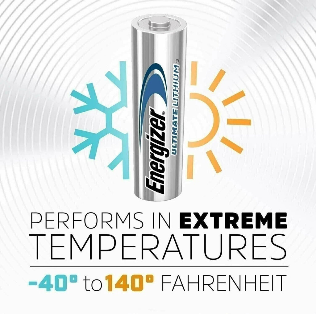 4 Energizer AA Ultimate Lithium Batteries (L91, FR6, LR6, 15-LF, FR14505) bulk.
