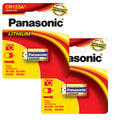 2 Pack Panasonic 123 CR123A 3V Lithium Battery Long Lasting Batteries