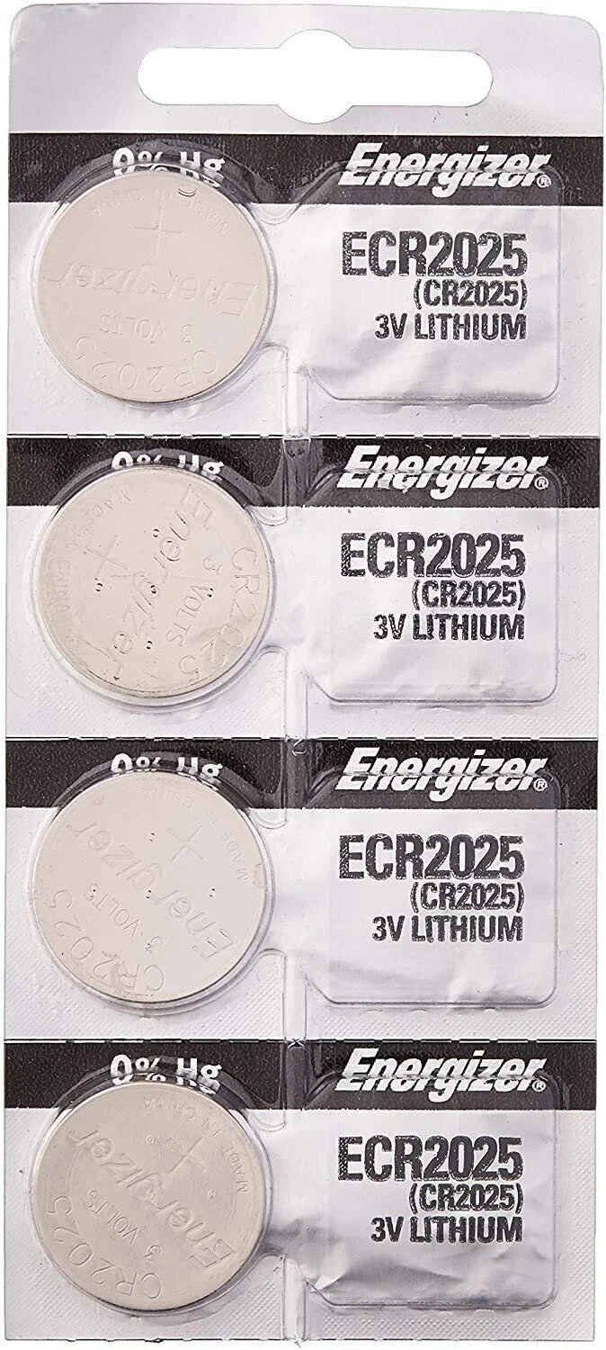[ Pack of 4 ] Energizer Cr2025 3v Lithium Coin Cell Battery Dl2025 Ecr2025 CR...