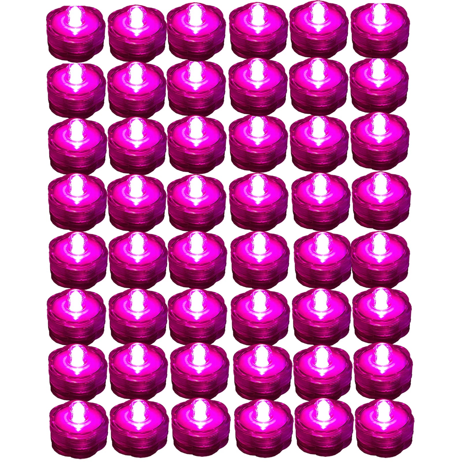 48 Pack PINK Submersible Waterproof Underwater Battery LED Tea Light~Wedding