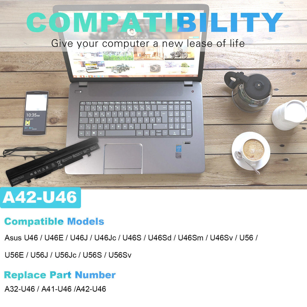 A32-U46 A41-U46 A42-U46 Battery for ASUS U56 U46 U46E U46J U46S U56E U56J U56S