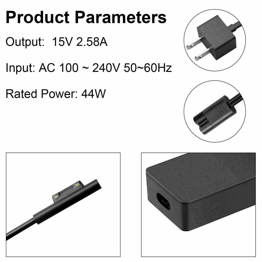 1800 For Microsoft Surface Pro 3 4 5 6 Surface GO BOOK Tablet Charger Adapter