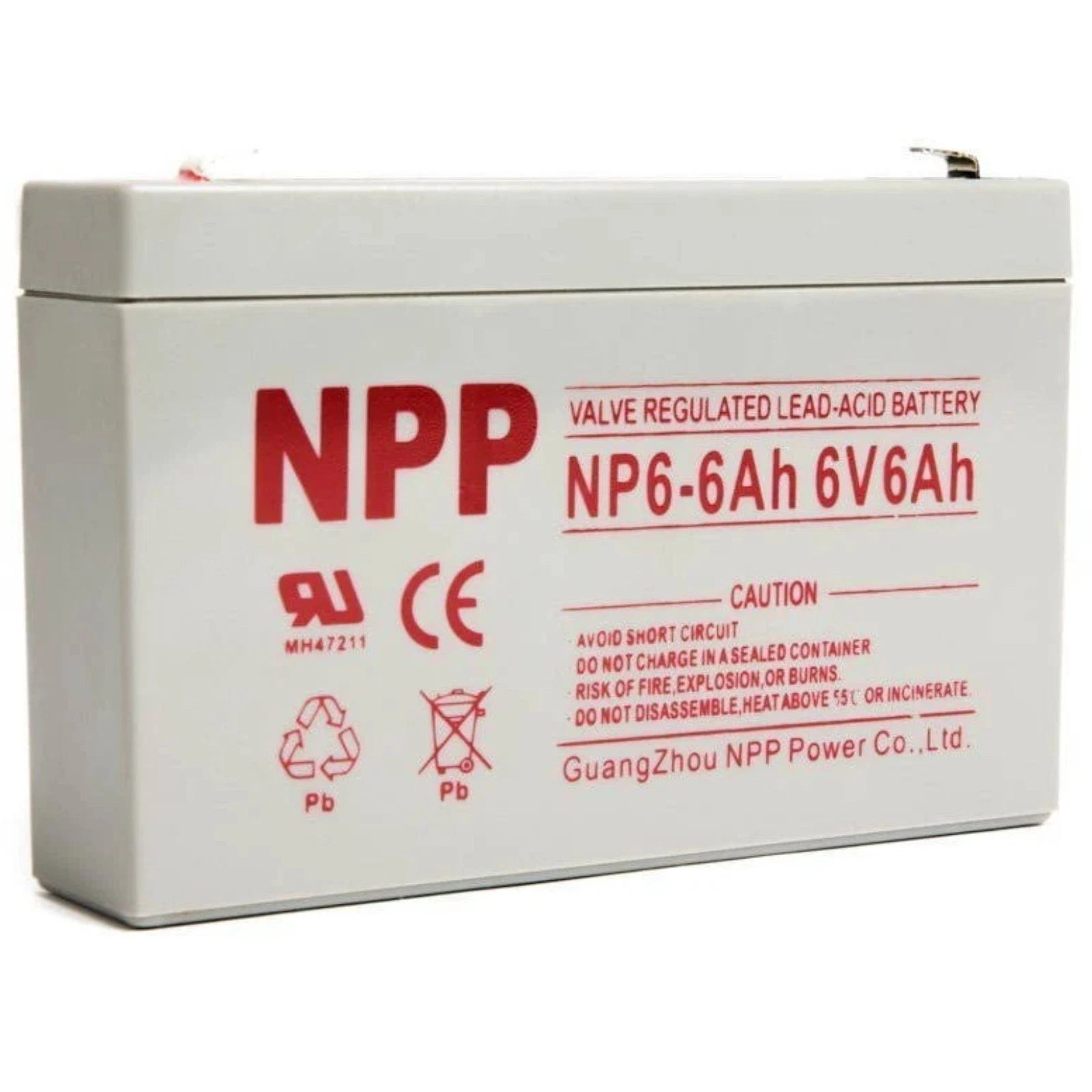 NPP NP6-6Ah 6V 6Ah AGM VRLA General Series Battery