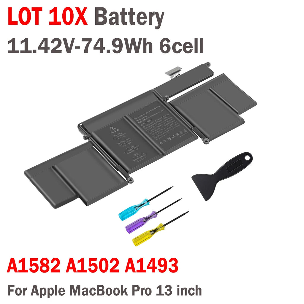 ??LOT 10x A1582 Battery For Macbook Pro 13'' Retina A1502 2015 2014 2013 74.9WH