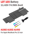 ??LOT 10x A1582 Battery For Macbook Pro 13'' Retina A1502 2015 2014 2013 74.9WH