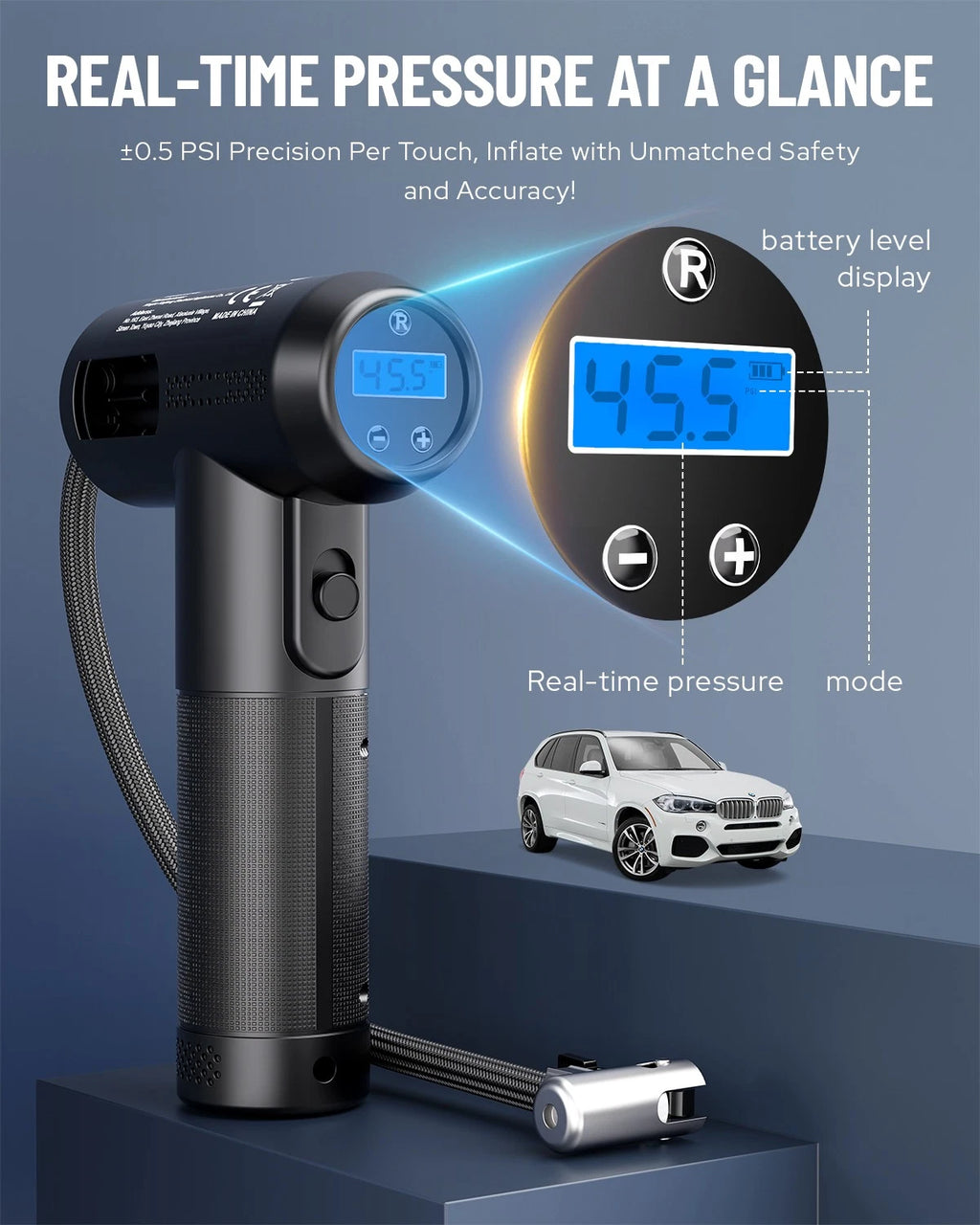 Car Air Tire Pump Inflator Compressor LED Digital Electric Portable 150PSI 12V