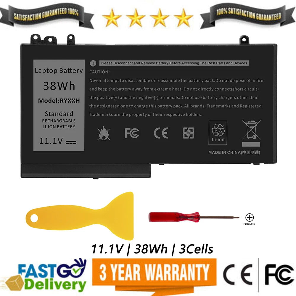 Battery RYXXH 38Wh For Dell Latitude E5250 E5450 11 3150 3160 Series 9P4D2 R5MD0